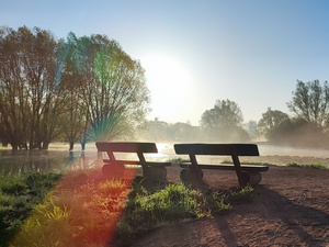Sitzbänke an der Ahse
