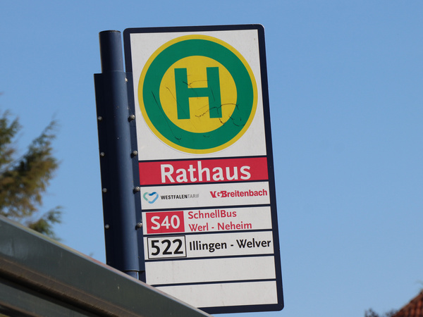 Schild Bushaltestelle